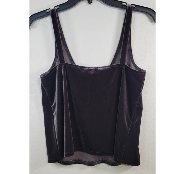 Madewell Velvet Tank Top Womens XXS Black Goth Witchy Whimsical Punk Biker Top - Picture 5 of 8